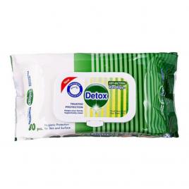 Servetele umede antibacteriene, 80 bucati , Detox