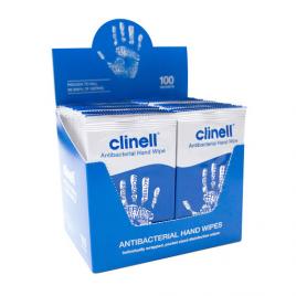 Servetele umede antibacteriene pentru maini, Clinell, 100 bucati