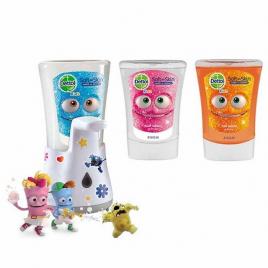 Set Dispenser Sapun Dettol Kids Aloe Vera + 2 Rezerve Sapun Grapefruit si Musetel