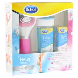 Set cadou Scholl: Pila electronica cu particule de diamant, Roz + Ser + Gel
