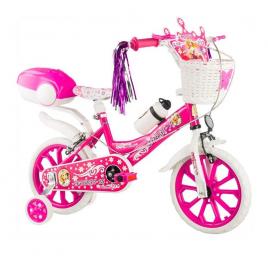 Bicicleta pentru copii cu roti ajutatoare Forza, 4 - 7 ani, roz