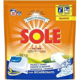 Detergent capsule sole perle eco dosi cu bicarbonat 30 buc