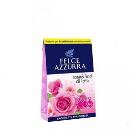 Odorizante lenjerie dulap, felce azzurra parfum de trandafir si flori de lotus set 3 plicuri