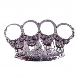 Rozeta de autoaparare ideallstore®, model skull crushing, 0.5 cm, argintiu