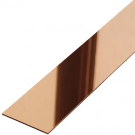 Profil platbanda otel inoxidabil cupru lucios, 50x0.4x2440 mm