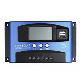 Controler solar de incarcare, PowMr MPPT/PWM, 12V/24V, 30A, dublu USB, ecran LCD, auto