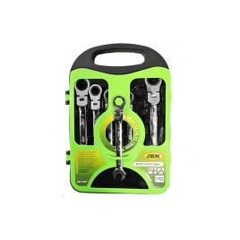 Set de 7 chei combinate cu clichet si cap rotativ jbm