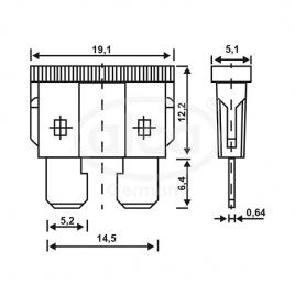 Sigurante fuzibile standard 10a set 5 buc