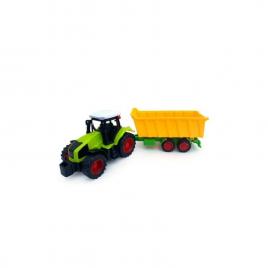 Tractor din plastic cu remorca bascula, 40x13cm