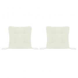 Set perne decorative pentru scaun de bucatarie sau terasa, dimensiuni 40x40cm, culoare alb, 2 buc/set