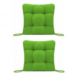 Set perne decorative pentru scaun de bucatarie sau terasa, dimensiuni 40x40cm, culoare verde, 2 bucati/set