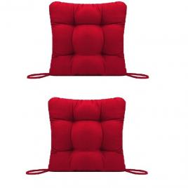 Set perne decorative pentru scaun de bucatarie sau terasa, dimensiuni 40x40cm, culoare visiniu, 2buc/set
