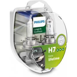 Set 2 becuri far h7 55w 12v long life ecovision philips