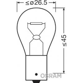 Bec camion 24v p21w original set 10 buc osram