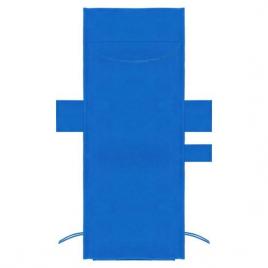 Prosop pentru sezlong, cu 3 buzunare, microfibra, albastru, 210x75 cm, springos