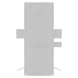 Prosop pentru sezlong, cu 3 buzunare, microfibra, gri, 210x75 cm, springos