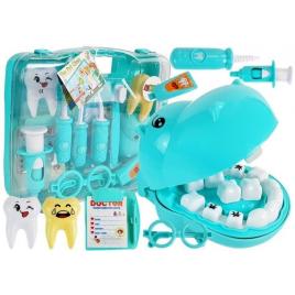 Set trusa dentist pentru copii, hipopotam albastru mct 7393