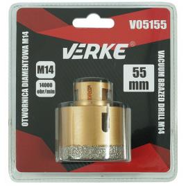 Carota diamantata pentru piatra, gresie si beton 55mm m14 v05155 verke