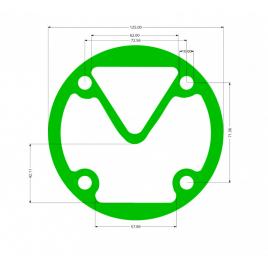 Garnitura cap compresor piston 80mm superior spc0101