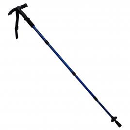 Baston trekking extensibil ideallstore®, ol helper, aluminiu, lampa led, 110 cm, albastru