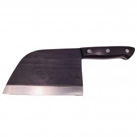 Cutit tip satar ideallstore®, lucrat manual, chef choice, 29.5 cm, otel inoxidabil, 480 g, negru