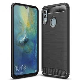 Husa carbon silicone pentru huawei p smart (2019), negru