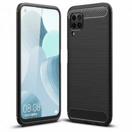 Husa carbon silicone pentru huawei p40 lite, negru