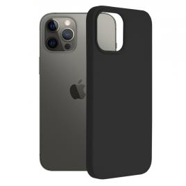 Husa iphone 12 pro max, soft edge silicone, negru