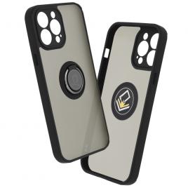 Husa iphone 13 pro max cu inel suport stand magnetic, negru