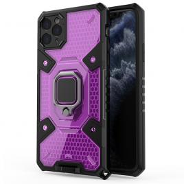 Husa antisoc iphone 11 pro max, honeycomb armor, rose-violet