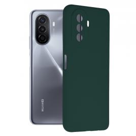 Husa huawei nova y70, soft edge silicone, dark green