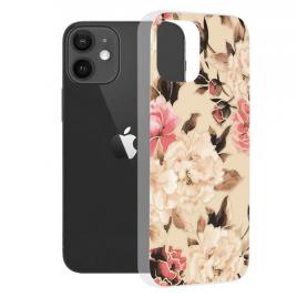 Husa iphone 12, techsuit marble series, mary berry nude