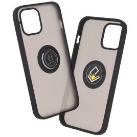 Husa iphone 12 pro max cu inel suport stand magnetic, negru