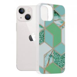Husa iphone 13 mini, techsuit marble series, green hex