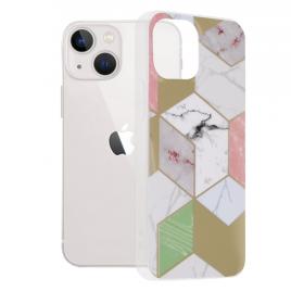 Husa iphone 13 mini, techsuit marble series, purple hex