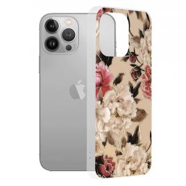Husa iphone 13 pro, techsuit marble series, mary berry nude