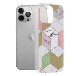 Husa iphone 13 pro, techsuit marble series, purple hex