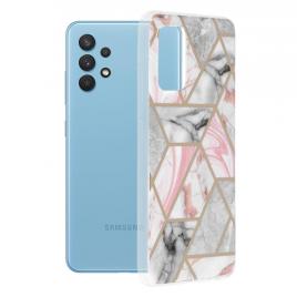 Husa samsung galaxy a32 4g, techsuit marble series, pink hex
