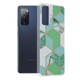 Husa samsung galaxy s20 fe, techsuit marble series, green hex