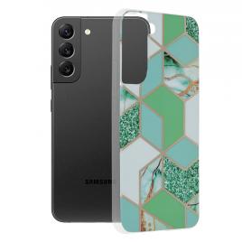 Husa samsung galaxy s22 plus, techsuit marble series, green hex