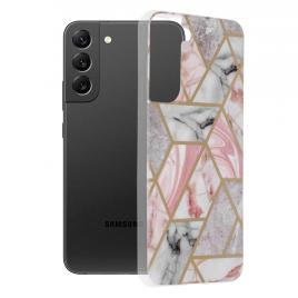 Husa samsung galaxy s22 plus, techsuit marble series, pink hex