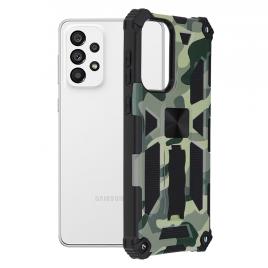 Husa techsuit blazor pentru samsung galaxy a73 5g, camo lime