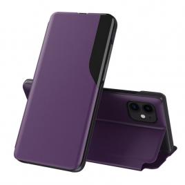 Husa tip carte iphone 11, efold book view, purple