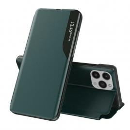 Husa tip carte iphone 14 pro, efold book view, dark green