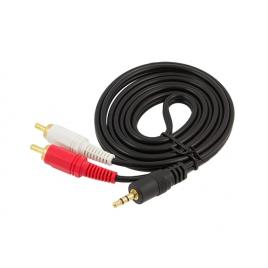 Cablu audio adaptor 2x rca - jack 3,5 mm, lungime 1,5m