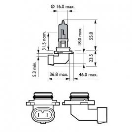 Bec far hb4 12v p22d 51w (blister) white vision ultra philips