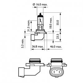 Bec far hb4 12v p22d 51w (cutie) vision philips