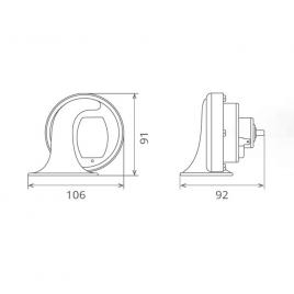 Claxon electromagnetic tip melc 24v 3a ton jos