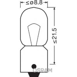 Set 2 becuri 12v t4w original blister osram