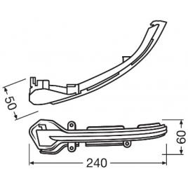 Set 2 module semnalizare dinamica led (negru) pentru oglinzi seat leon (2012-2019). ibiza (2018-). arona (2018-} osram